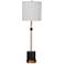 Ogden Black Marble and Brass Metal Rod Table Lamp