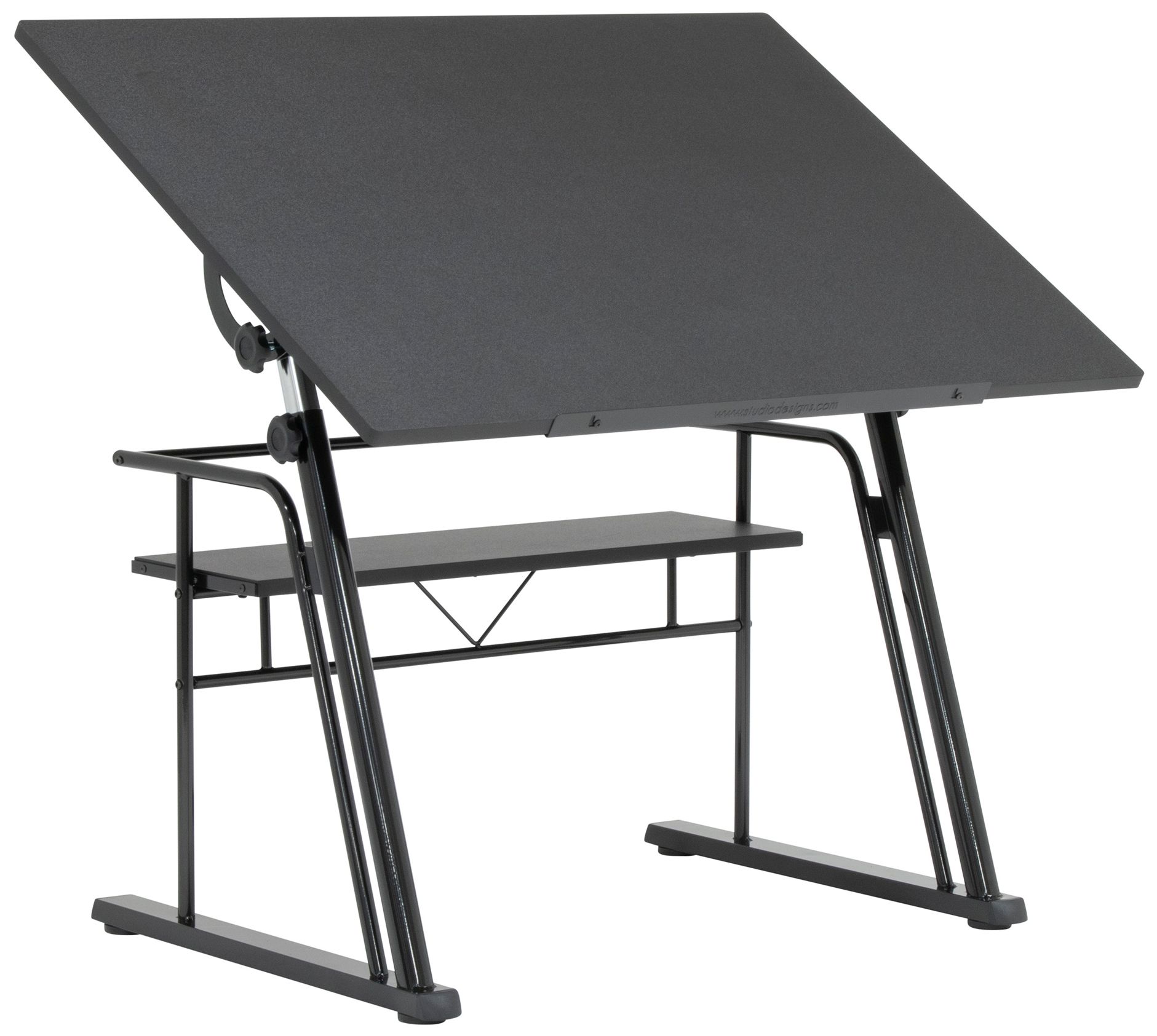 Studio Designs Zenith Drafting Desk Height and Top Adjustable-Black