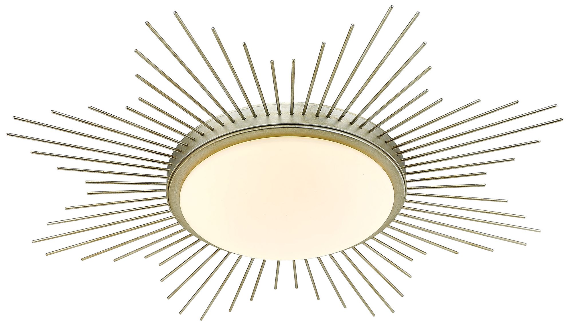 Kieran 24" Wide White Gold Sunburst LED Ceiling Light 309A0 Lamps Plus