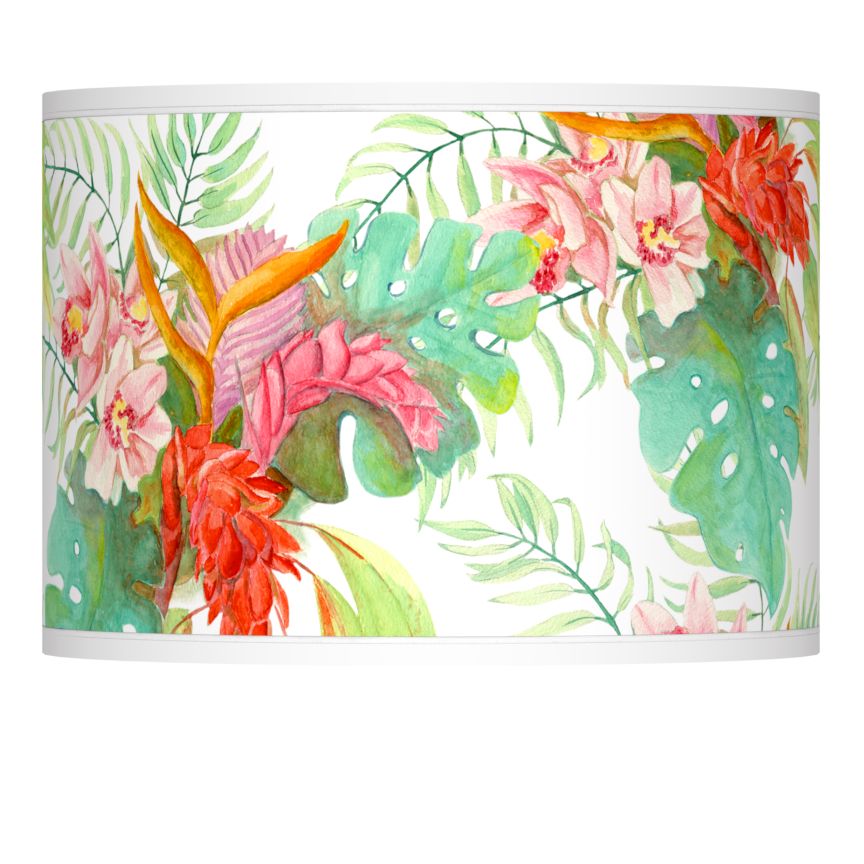 Island Floral Giclee Lamp Shade 13.5x13.5x10 (Spider)