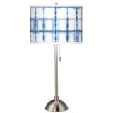 Blue Mist Giclee Brushed Nickel Table Lamp