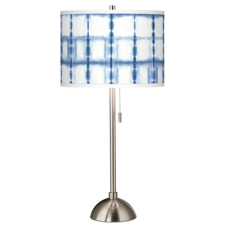 Image 2 Blue Mist Giclee Brushed Nickel Table Lamp