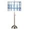 Blue Mist Giclee Brushed Nickel Table Lamp