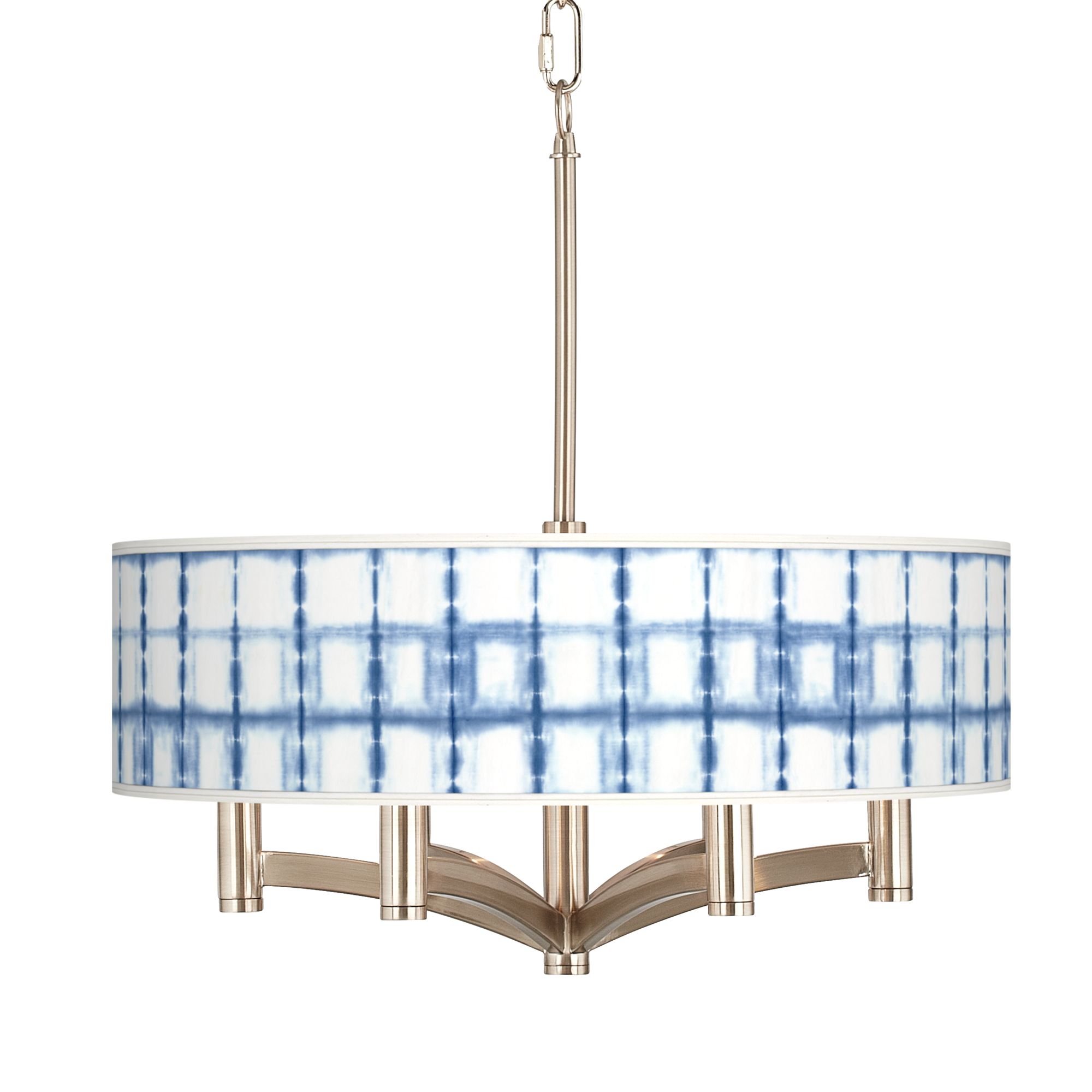 Blue Mist Ava 6-Light Nickel Pendant Chandelier