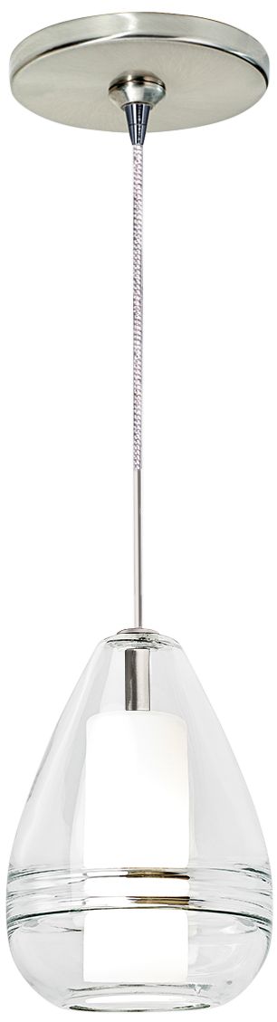 Mini Ella 5"W Satin Nickel LED Freejack Pendant