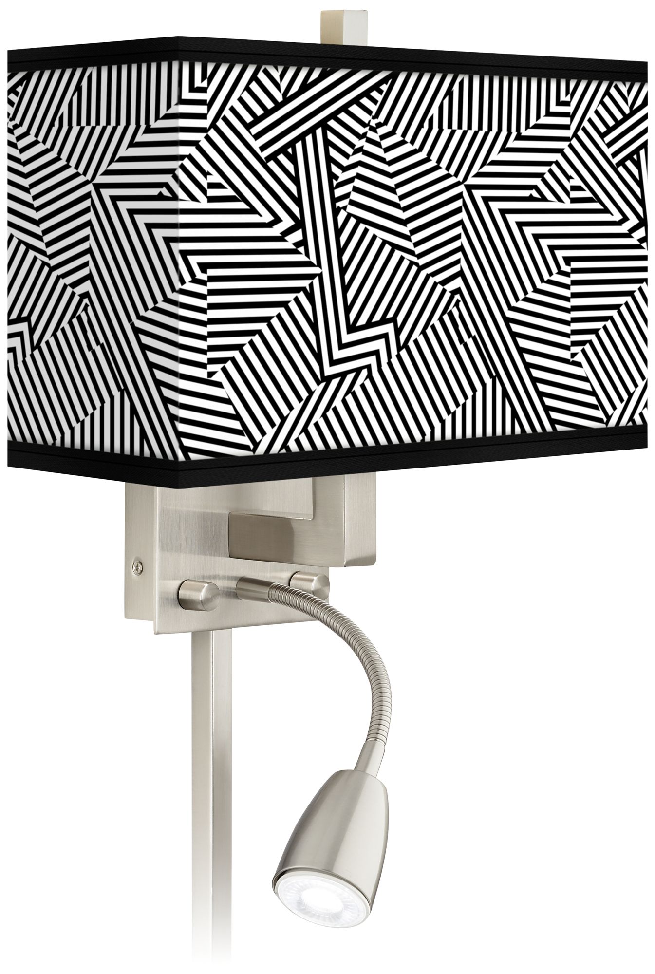 Labyrinth Giclee Glow LED Reading Light Plug-In Sconce