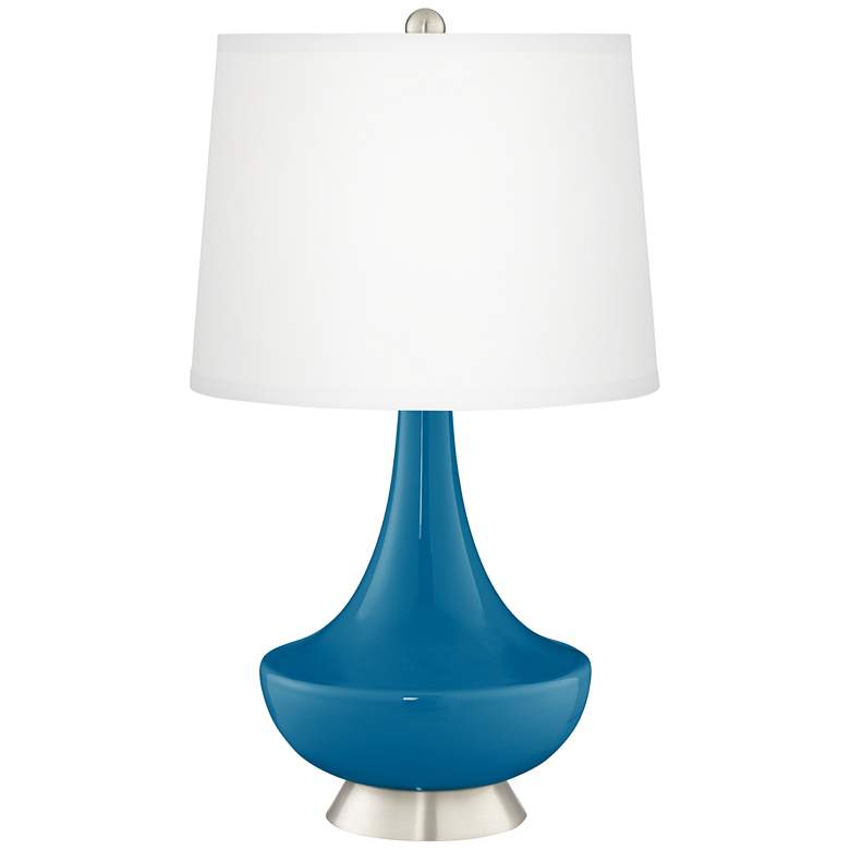 Image 2 Mykonos Blue Gillan Glass Table Lamp