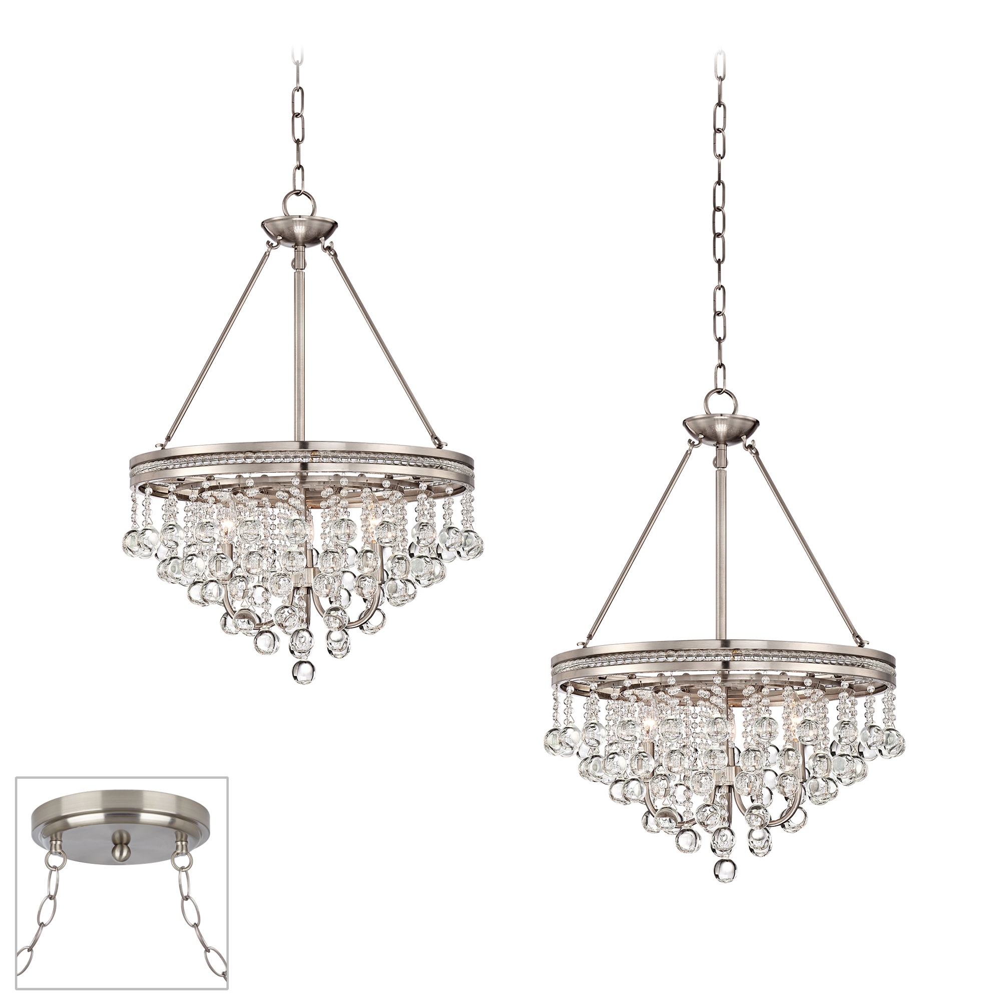 Regina Brushed Nickel 2-Light Swag Chandelier