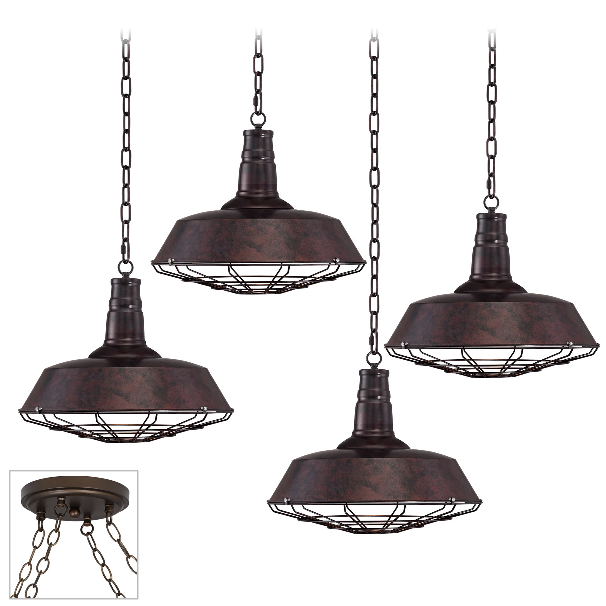 Tiedra Bronze 4-Light Swag Chandelier