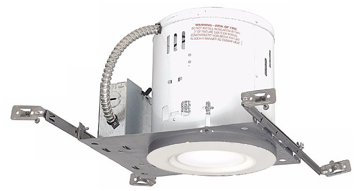 6" Non-IC New Construction 15W Complete Recessed Kit