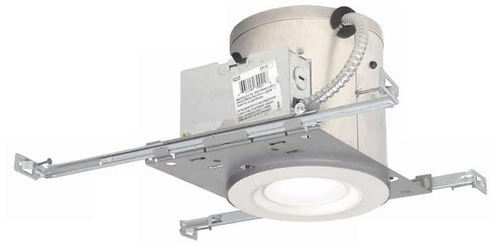 6" IC New Construction 15W LED Complete Recessed Kit
