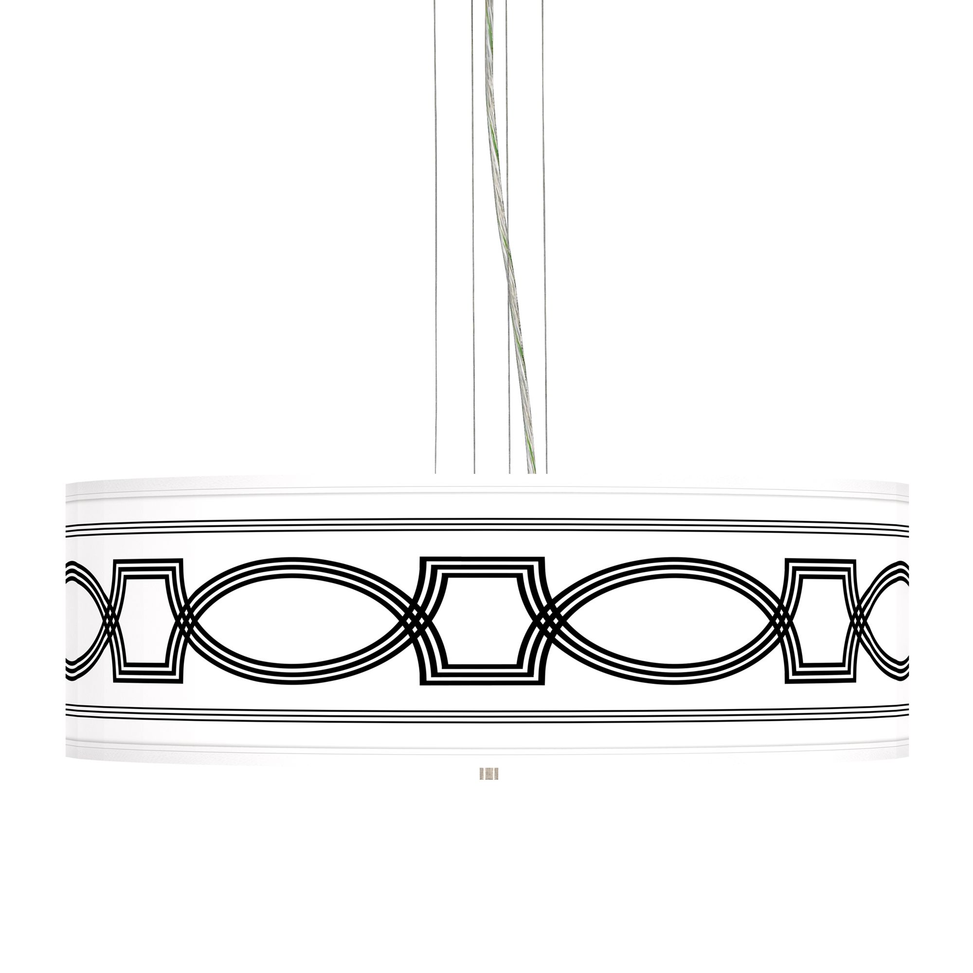 Concave Giclee 24" Wide 4-Light Pendant Chandelier