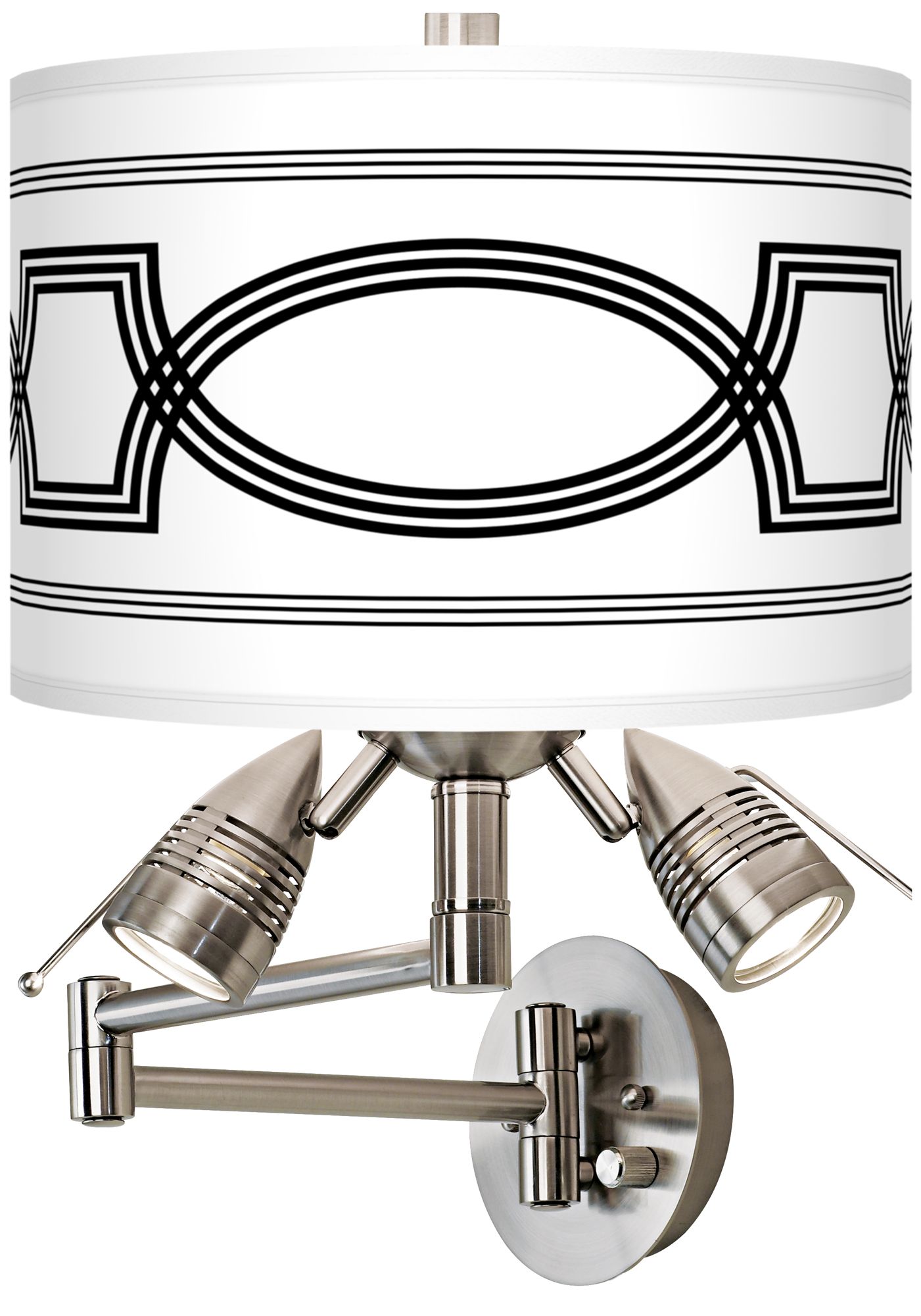 Concave Giclee Plug-In Swing Arm Wall Lamp