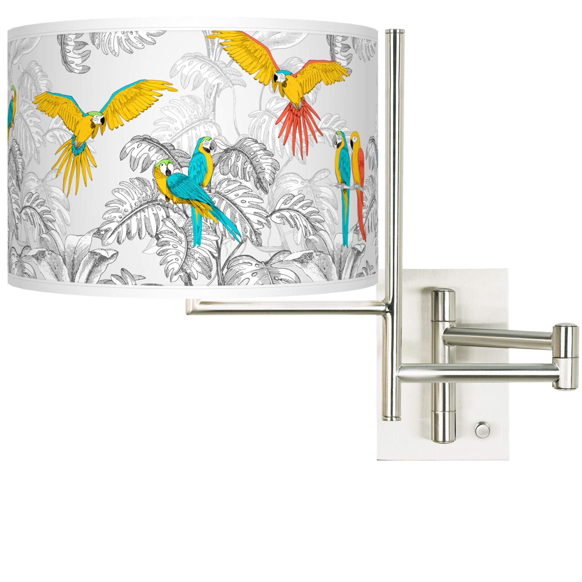 Tempo Macaw Jungle Plug-in Swing Arm Wall Lamp