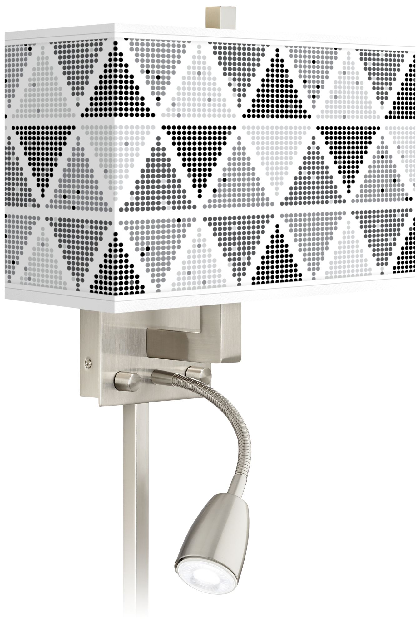 Pointillism Giclee Glow LED Reading Light Plug-In Sconce