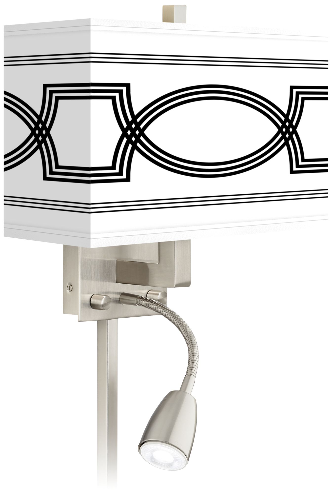 Concave Giclee Glow LED Reading Light Plug-In Sconce