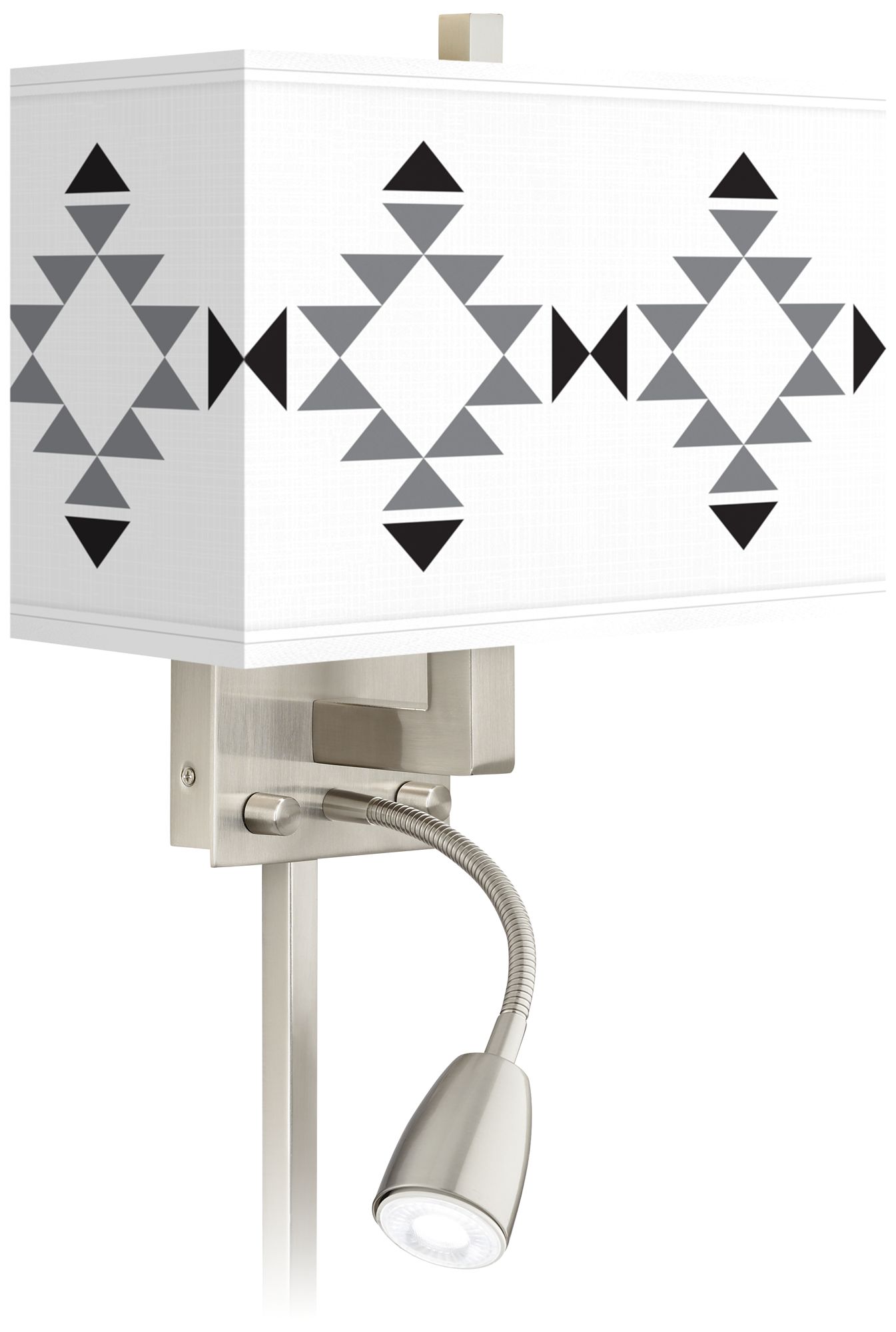 Desert Grayscale Giclee Glow LED Reading Light Plug-In Sconce