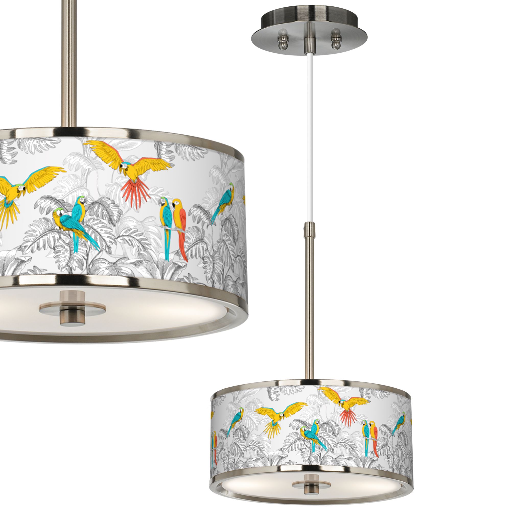 Macaw Jungle Giclee Glow 10 1/4" Wide Pendant Light 30X52 Lamps Plus