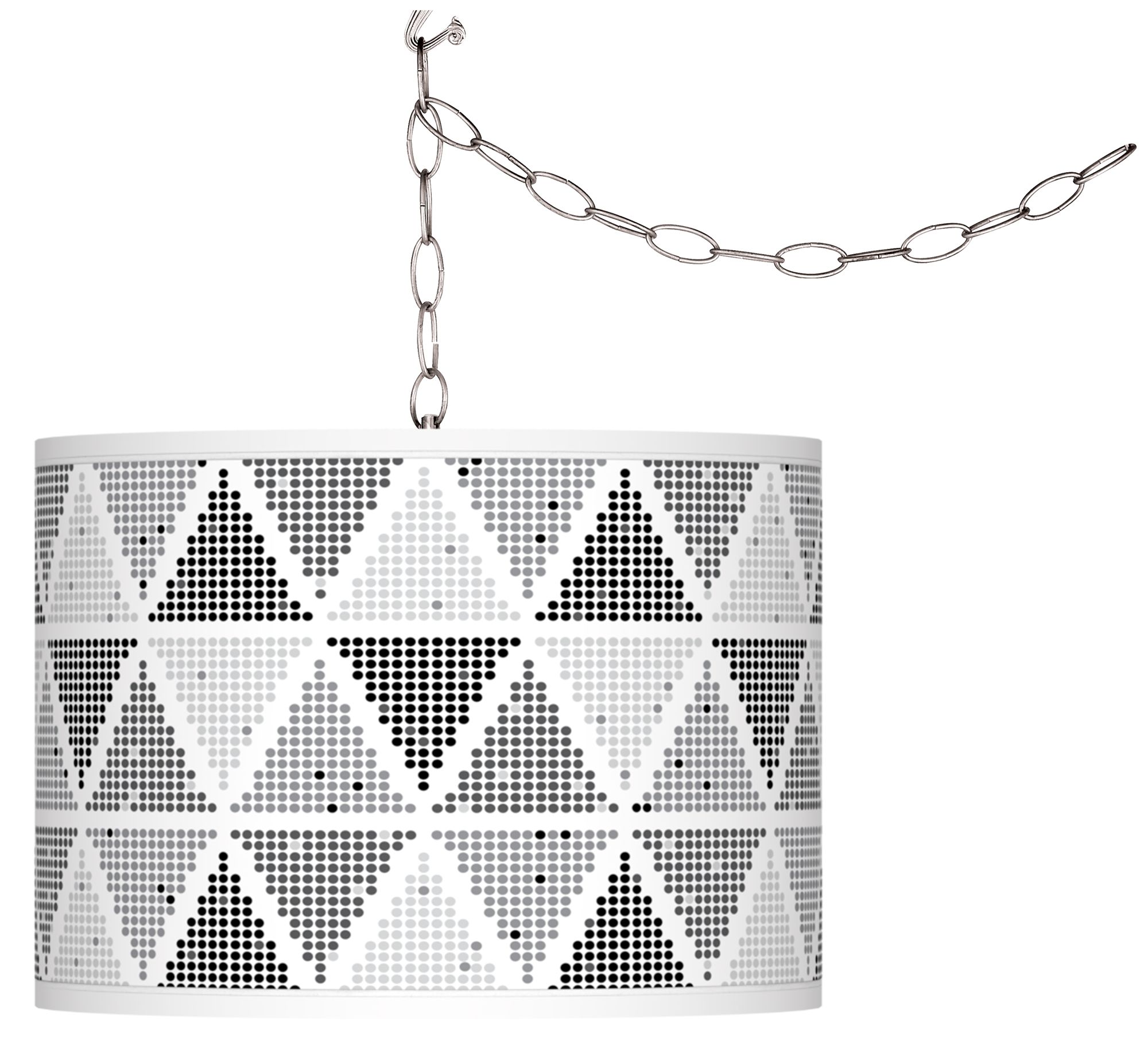 Pointillism Giclee Glow Plug-In Swag Pendant