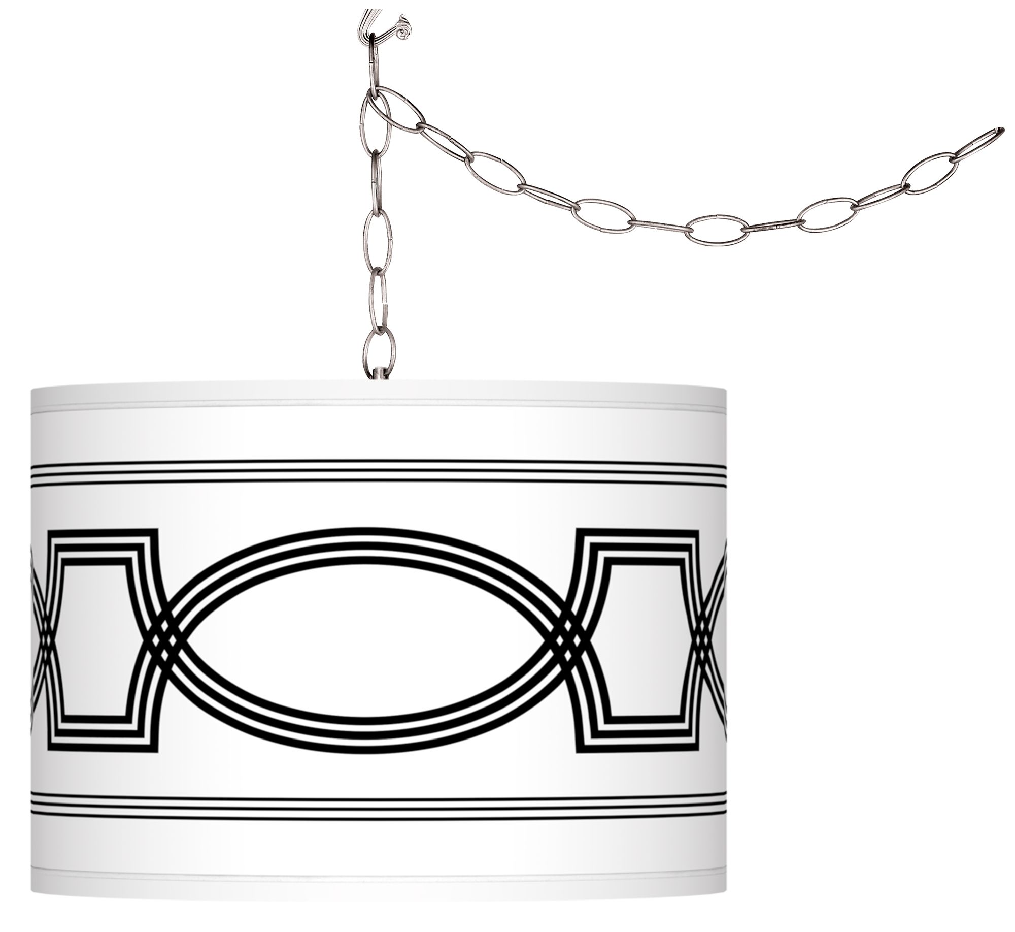 Concave Giclee Glow Plug-In Swag Pendant