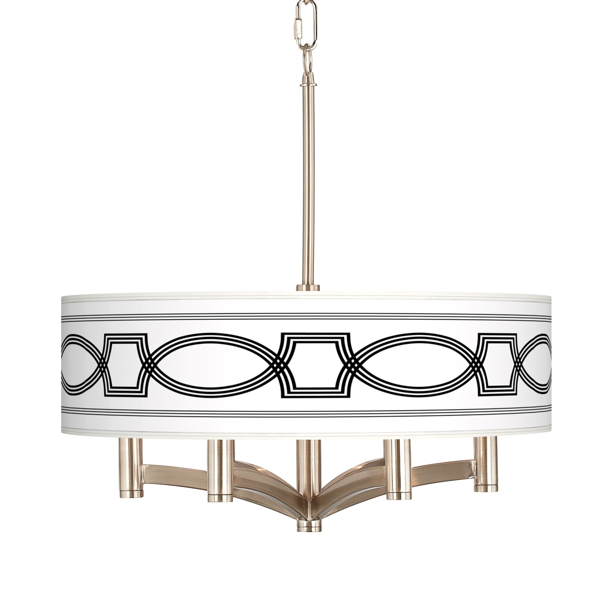 Concave Ava 6-Light Nickel Pendant Chandelier