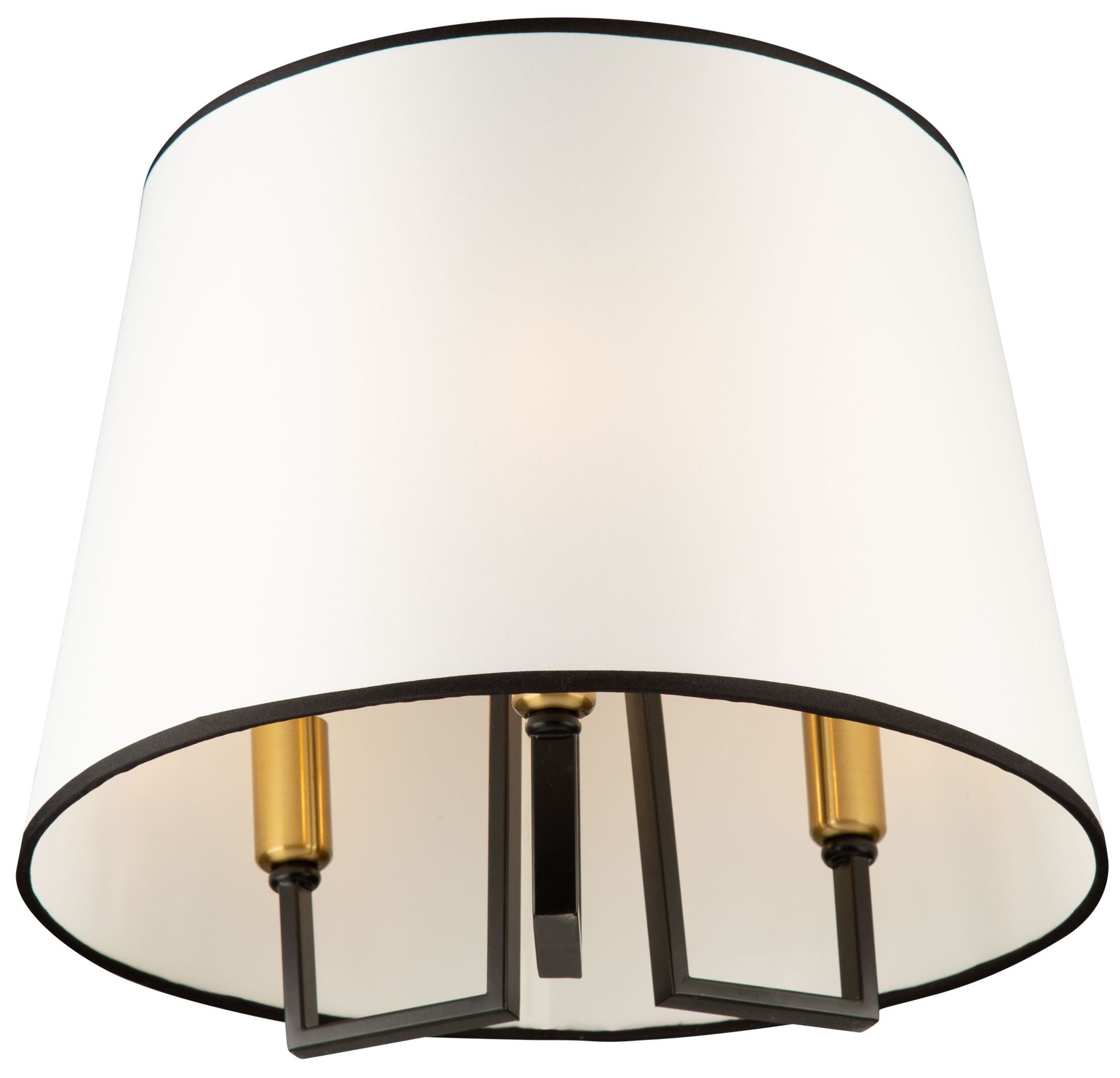 Artcraft Coco 3 Light Semi-flush Mount Black And Gold