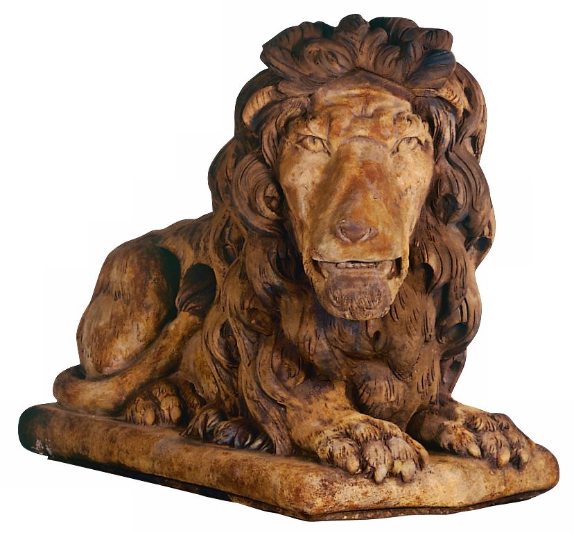 Henri Studio Grand Lion Facing Right 39"W Garden Sculpture 31753