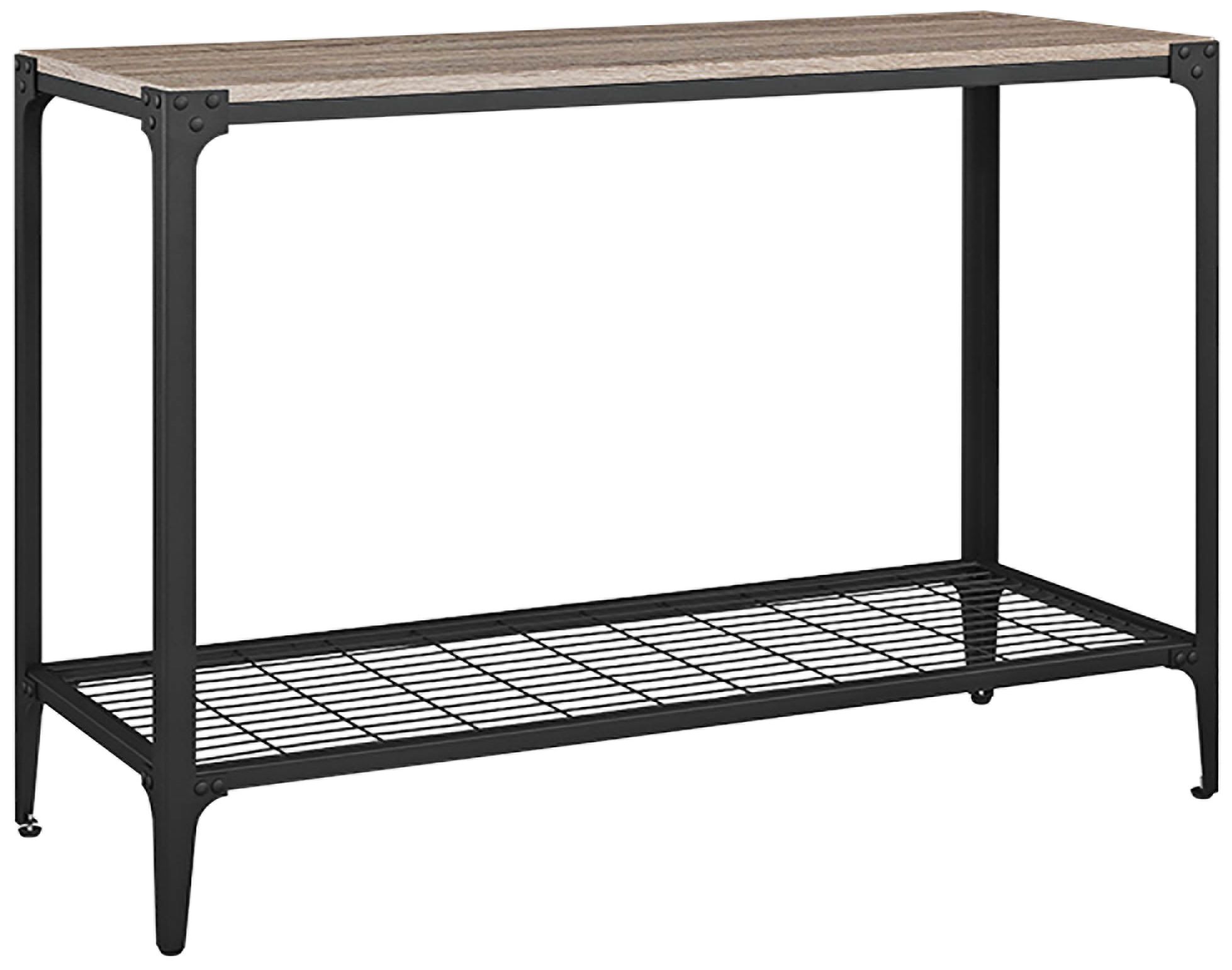 Angle Iron 44" Wide Driftwood Entry Sofa Table