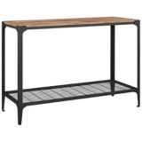 Angle Iron 44&quot; Wide Barn Wood Entry Sofa Table