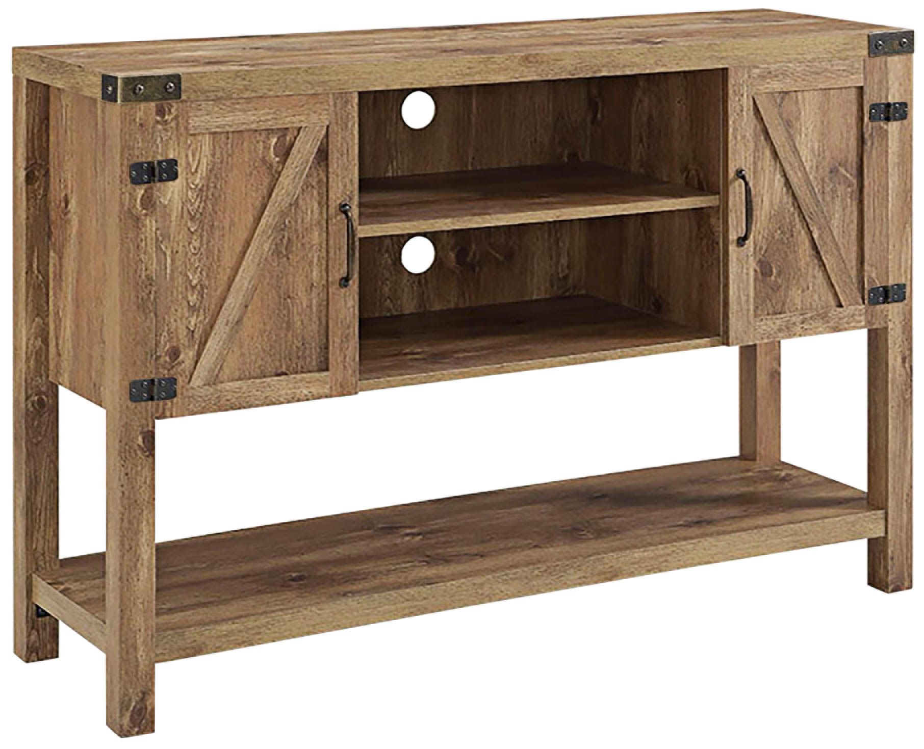 Barn Door 52" Wide 2-Door Tall Farmhouse Media TV Stand