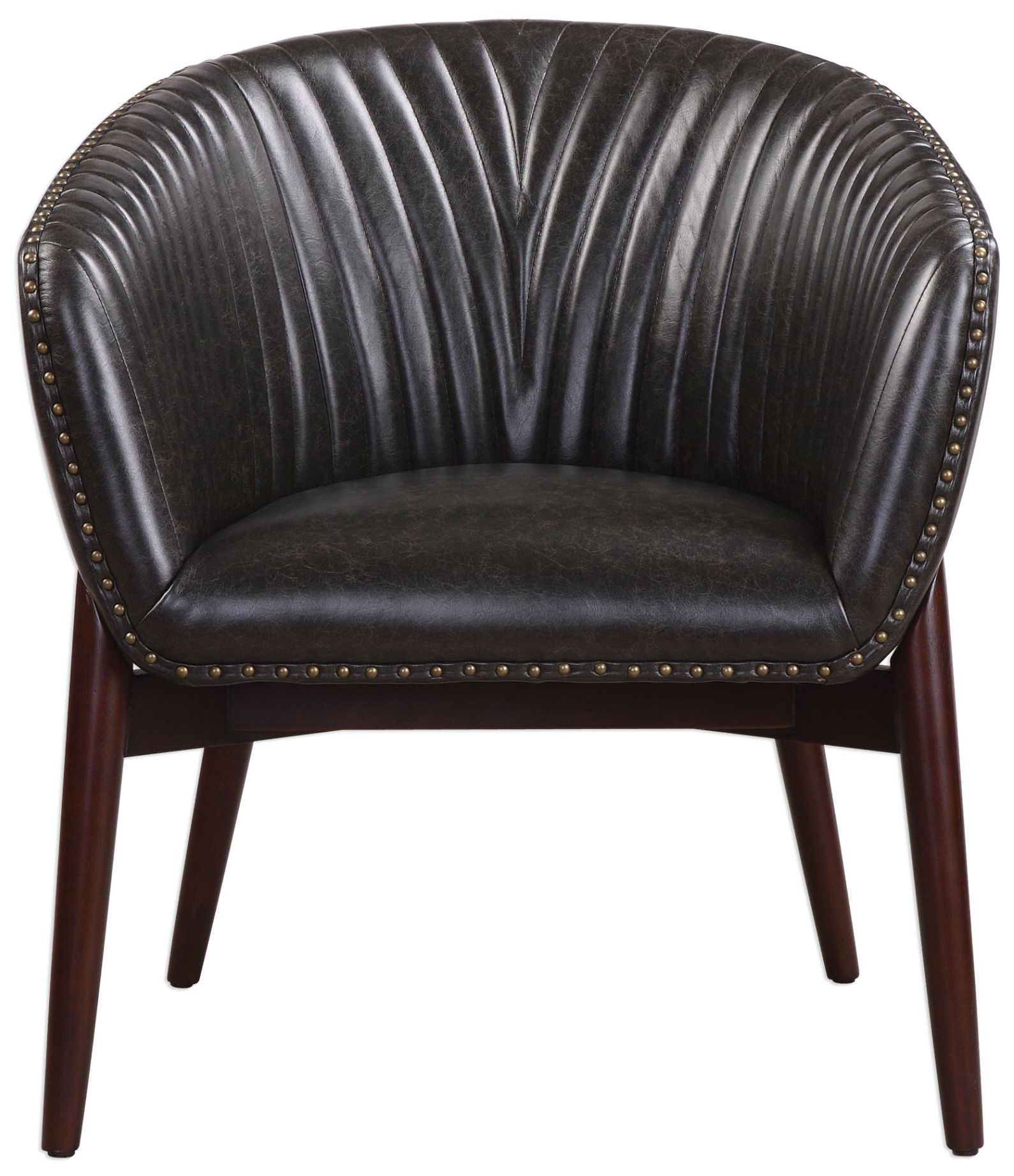 Uttermost Anders Onyx Faux Leather Accent Chair