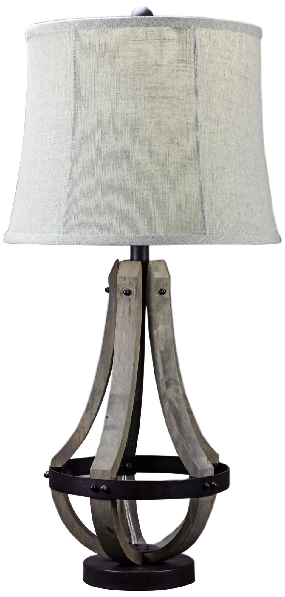 Sonoma Brown Wood and Metal Table Lamp