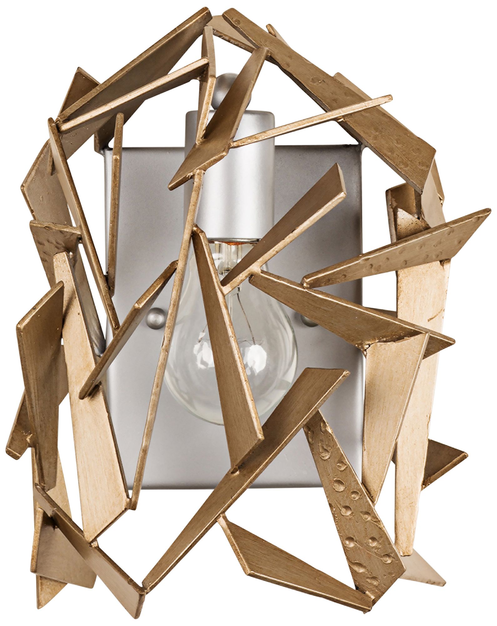 Varaluz Bermuda 10" High Silver and Champagne Mist Wall Sconce