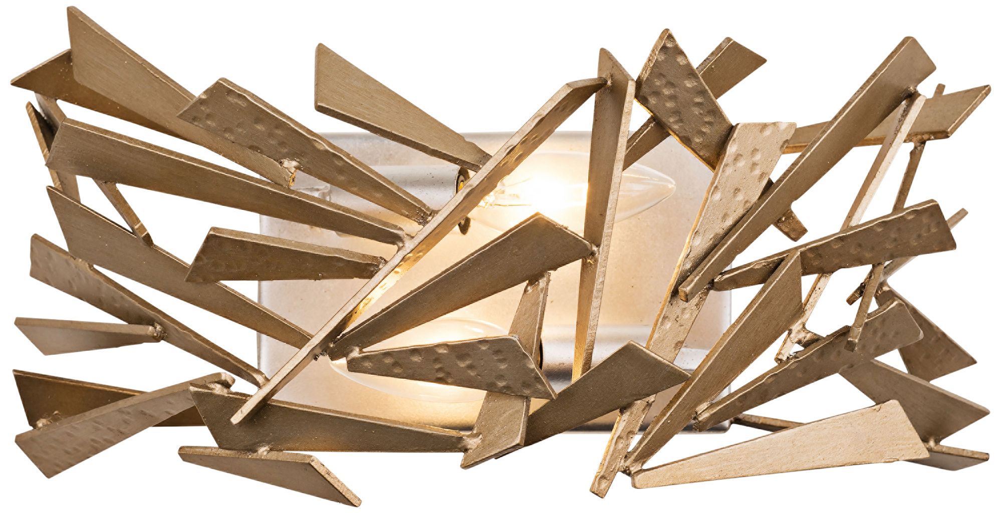 Bermuda 8" High Silver and Champagne Mist Wall Sconce