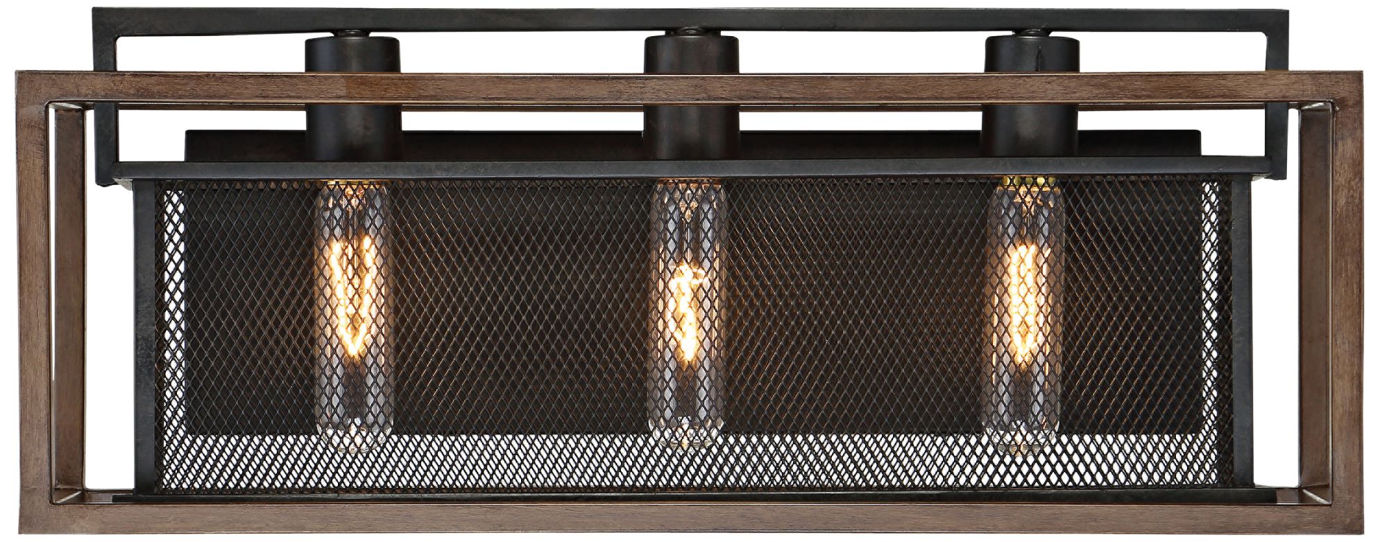 Varaluz Rio Lobo 21"W Dark Oak and Black 3-Light Bath Light