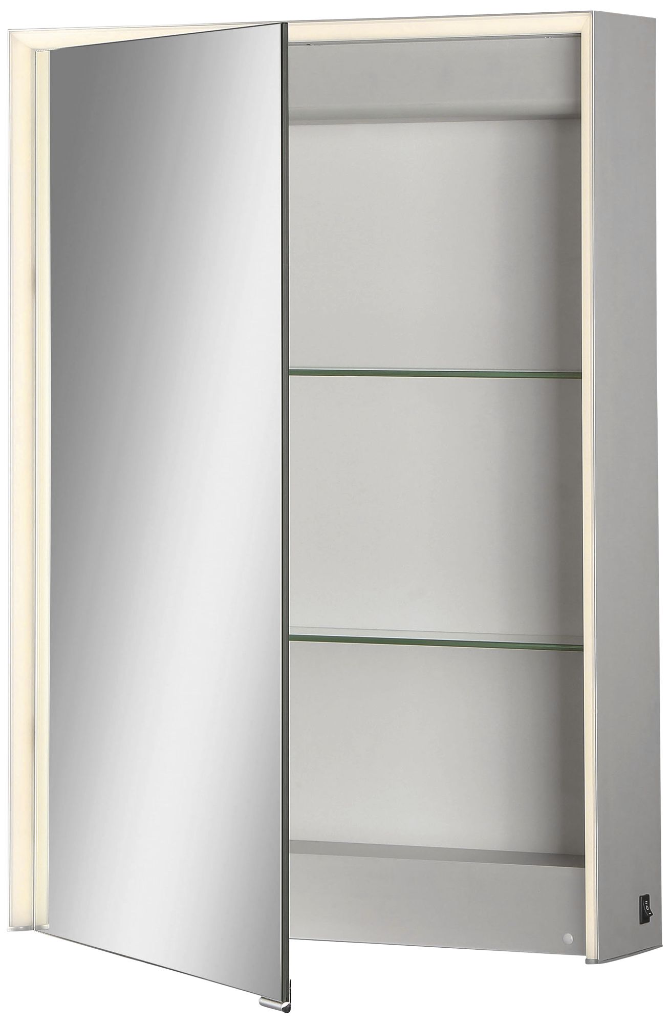Laurent 20" Wide 1-Door LED Mirror Bath Wall Cabinet