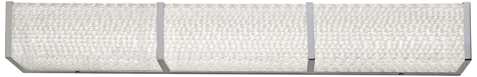 Varaluz Twisted Sistah 32" Wide Chrome LED Bath Light