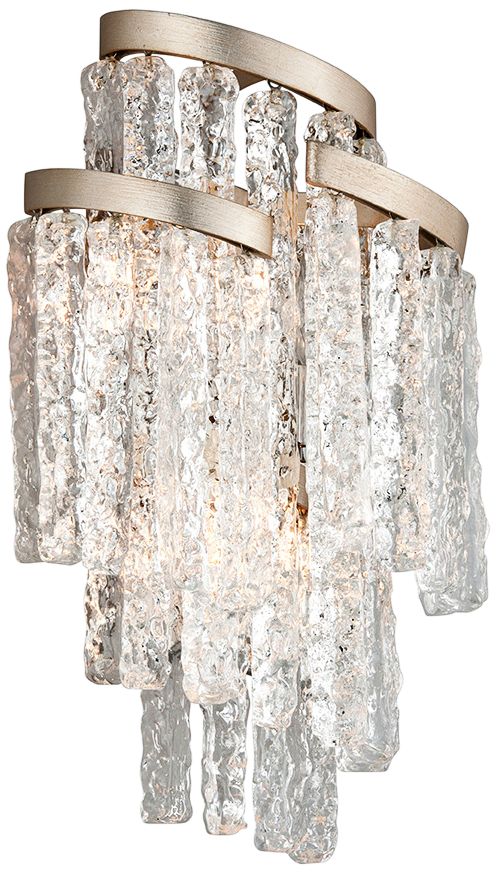 Corbett Mont Blanc 18 3/4" High Modern Silver Leaf Wall Sconce