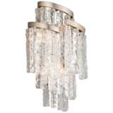 Corbett Mont Blanc 18 3/4&quot;H Modern Silver Leaf Wall Sconce