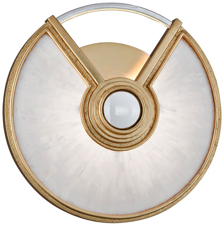 Corbett Venturi 14" High Gold Leaf LED Wall Sconce