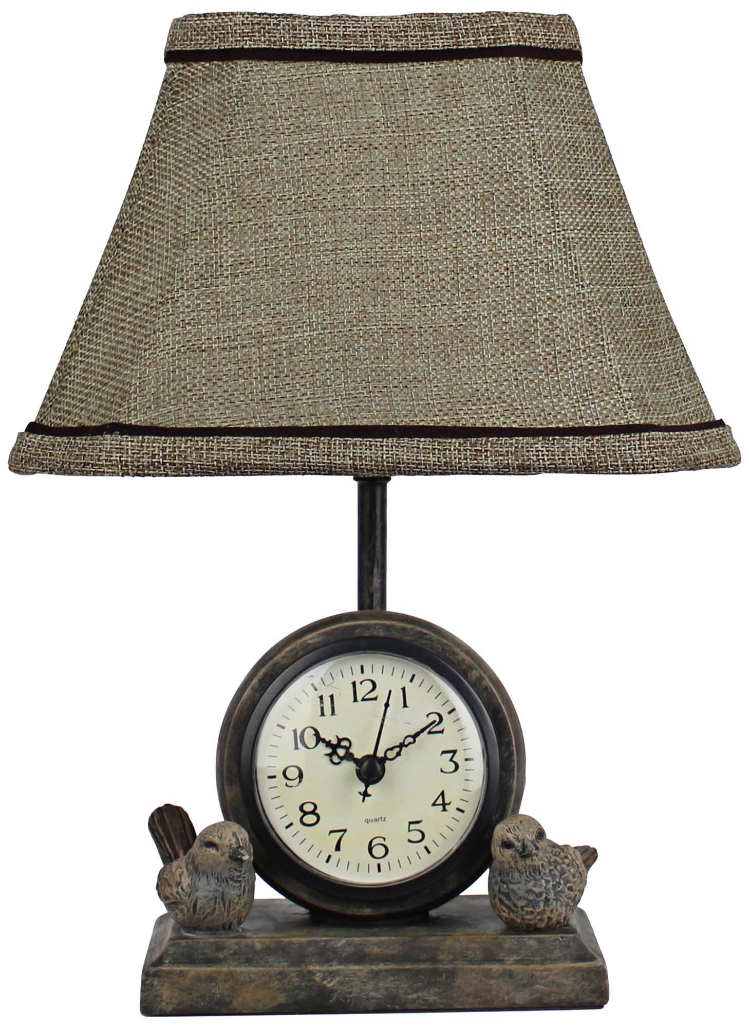 Spring Forward 12" High French Songbird Clock Table Lamp