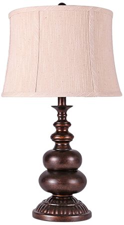 County Burnished Bronze Metal Table Lamp
