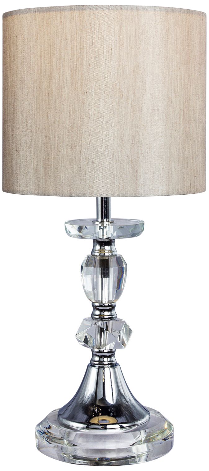 Cameo Chrome Crystal Metal Accent Table Lamp