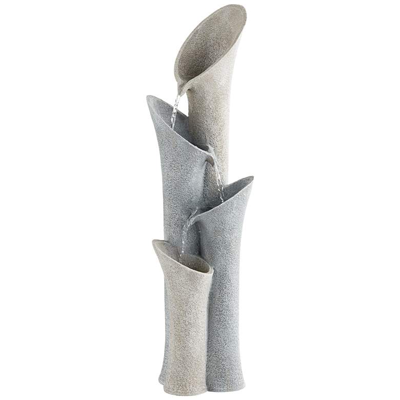Bell 34&quot; High Gray Stone 4-Tier Modern Fountain