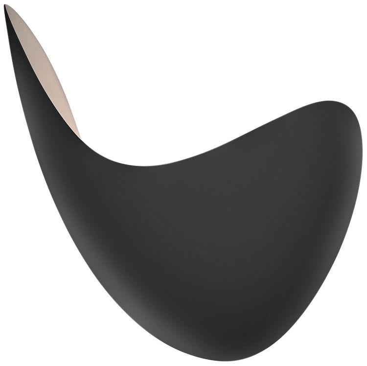 Sonneman Waveforms 10" High Satin Black LED Left Wall Sconce