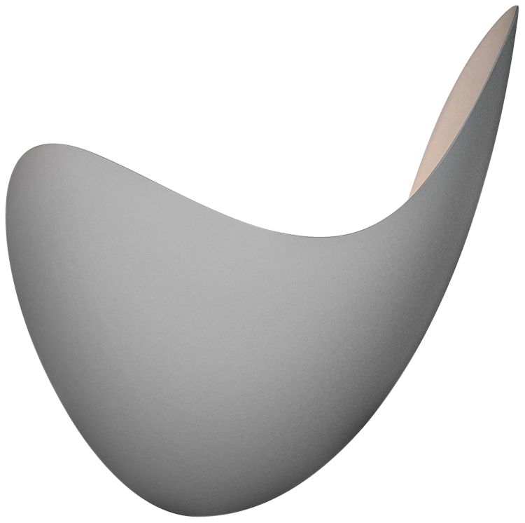 Sonneman Waveforms 10" High Dove Gray LED Right Wall Sconce