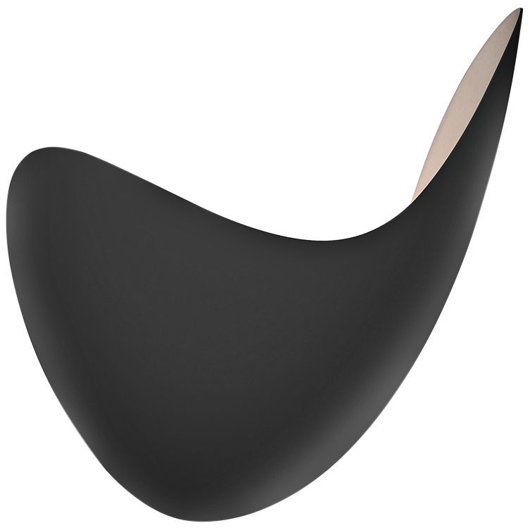 Sonneman Waveforms 10" High Satin Black LED Right Wall Sconce