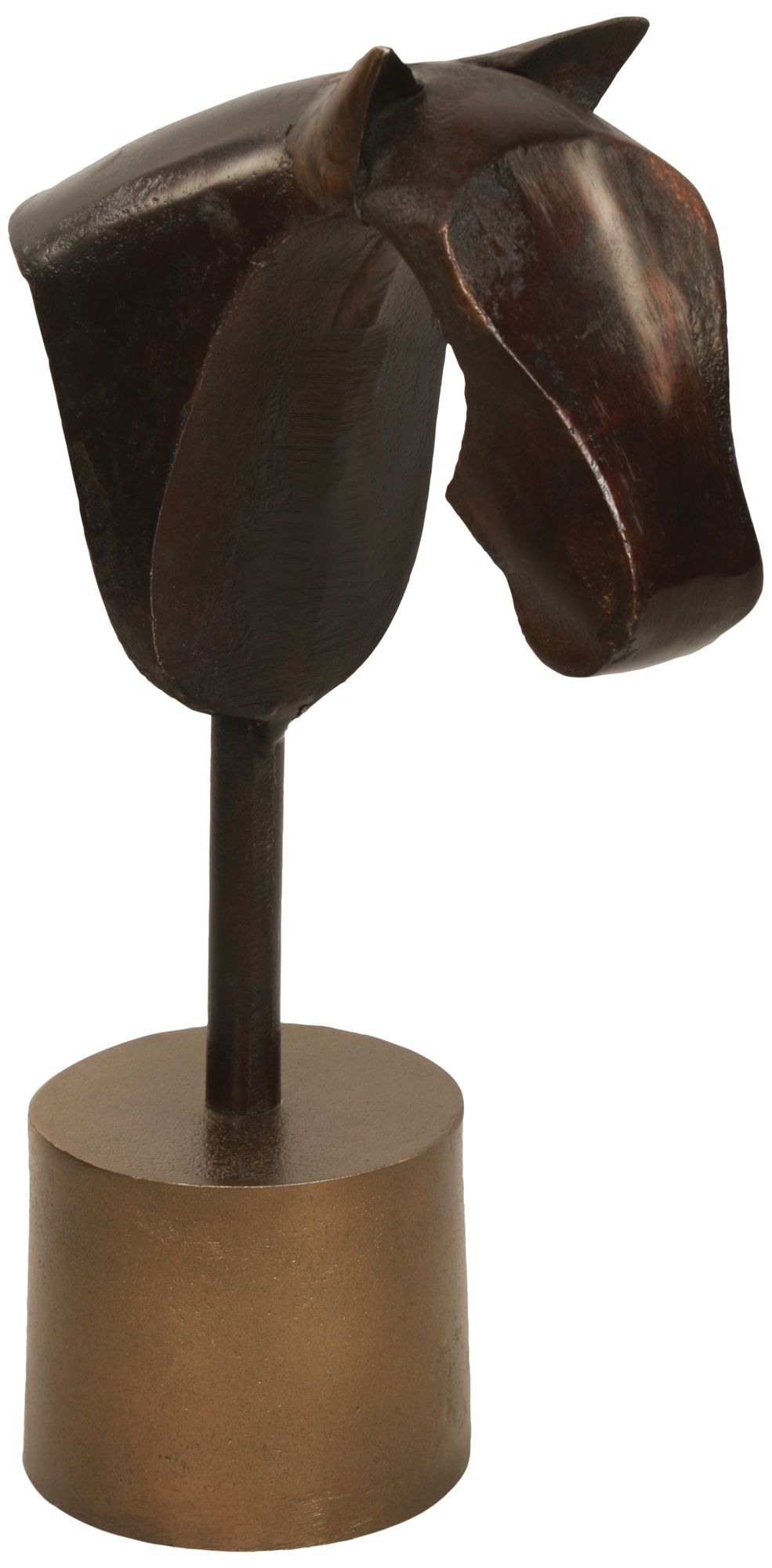 Rustic Pawn II 14"H Brown and Brass Decorative Statue