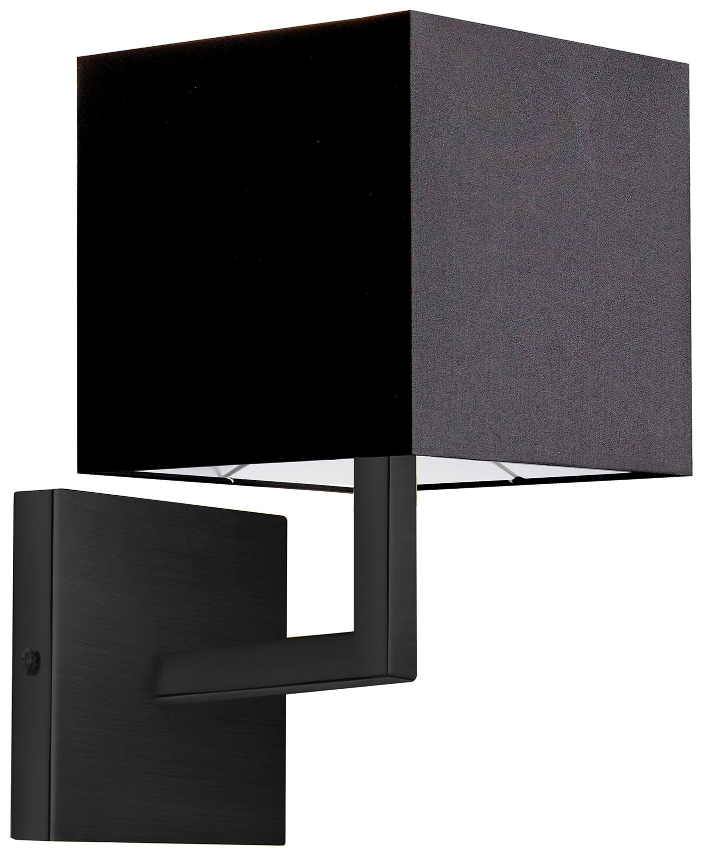 Lucas 10 1/2" High Matte Black Wall Sconce with Shade