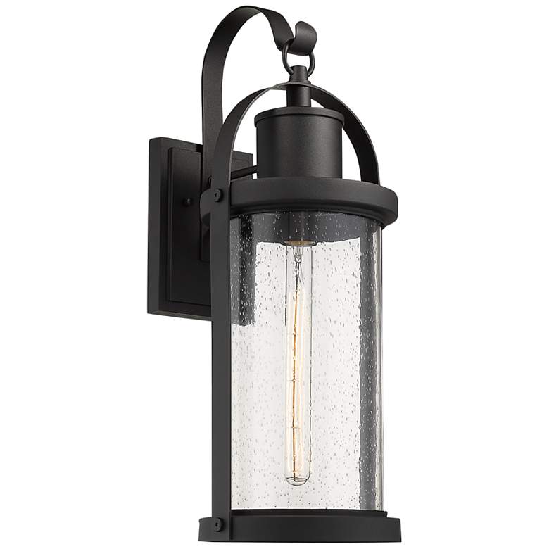 Roundhouse 24 3/4&quot; High Black Outdoor Wall Light